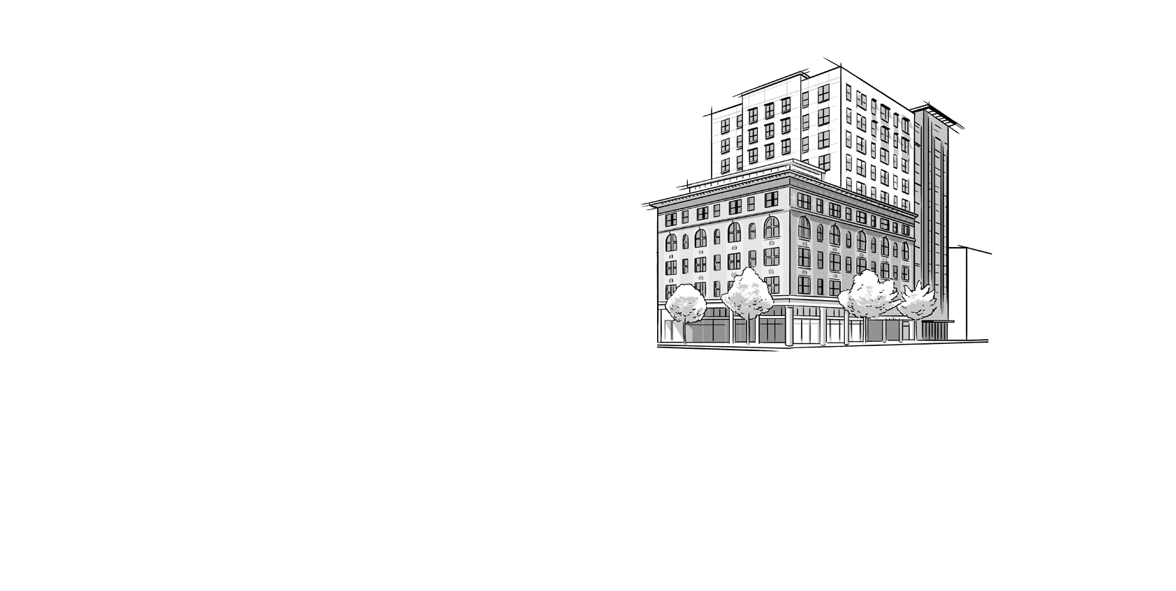 Illustration of luxury house